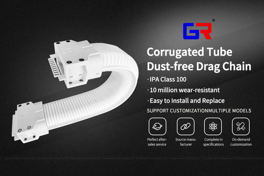 Guangrou Corrugated Dust-Free Drag Chain: High-Cleanliness Automated Cable Carrier for Precision Industries