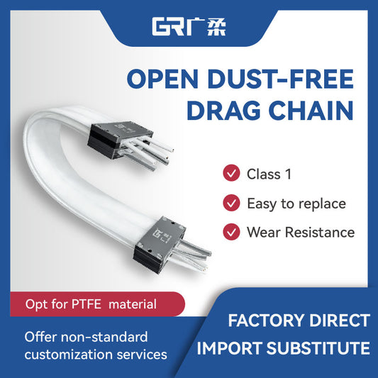GRC-T Series Open-Style Cleanroom Drag Chain, Dust-free Drag Chain