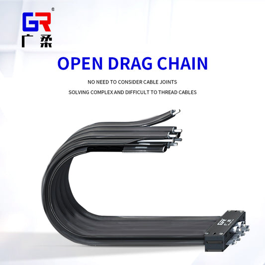 Guangrou Trackless High Flex Cables for Semiconductor Production Equipment, Openable type - Premium dust-free drag chain from GuangRou - Source Manufacturer, Customized Solutions.