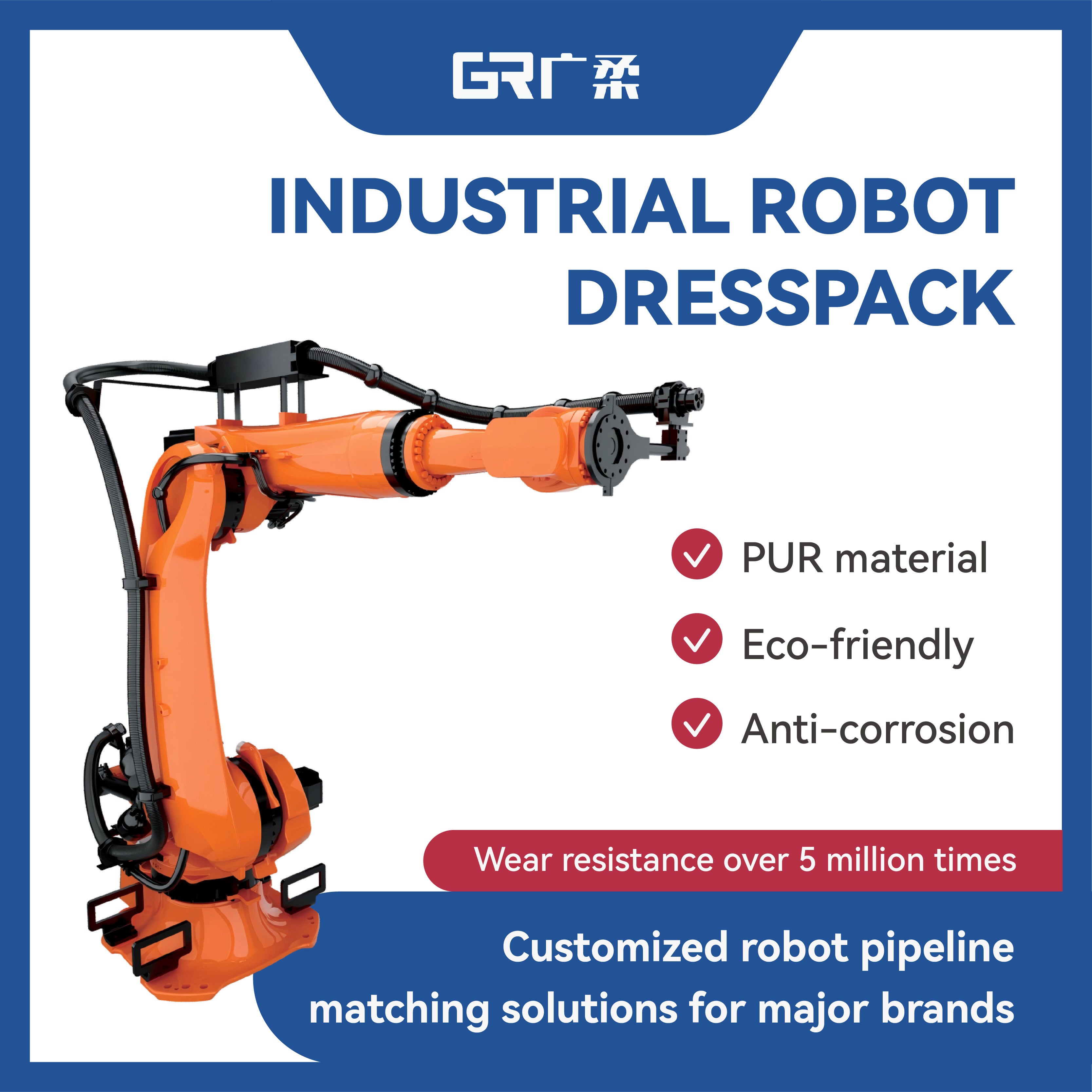 Customized Robot Dresspack For Industrial Robot With Robotic Arms ...