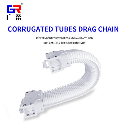 Corrugated tube drag chain Cleanroom automation equipment cable components - Premium dust-free drag chain from GuangRou - Source Manufacturer, Customized Solutions.